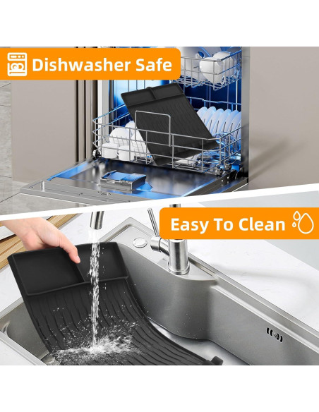 Alfombrilla de Silicona para Parrilla Qinthory 39.9x29.2 cm Negra