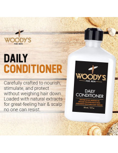 Acondicionador Diario Woody para Hombres 340g - Cuidado Natural 2