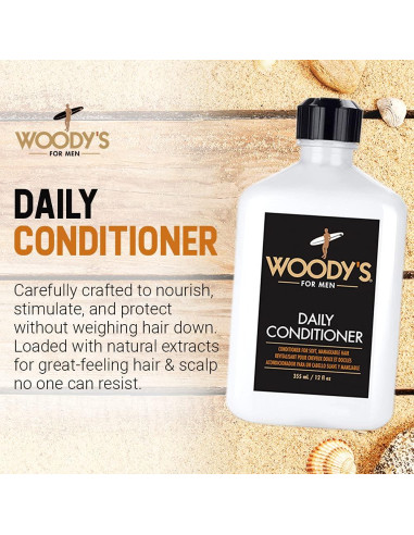 Acondicionador Diario Woody para Hombres 340g - Cuidado Natural