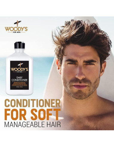 Acondicionador Diario Woody para Hombres 340g - Cuidado Natural