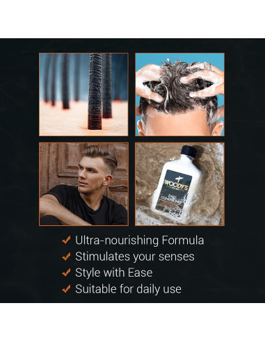 Acondicionador Diario Woody para Hombres 340g - Cuidado Natural