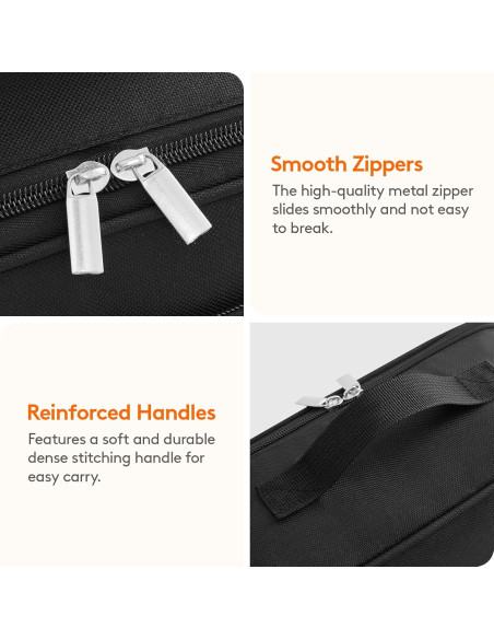 Bolsa de Almuerzo Aislada Lifewit 5L Negra con 2 Paquetes de Hielo