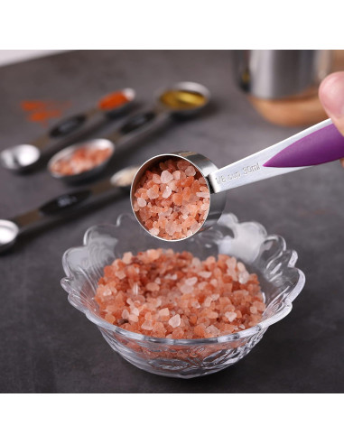 Juego de Tazas y Cucharas Medidoras Turewin Acero Inoxidable 17 Piezas