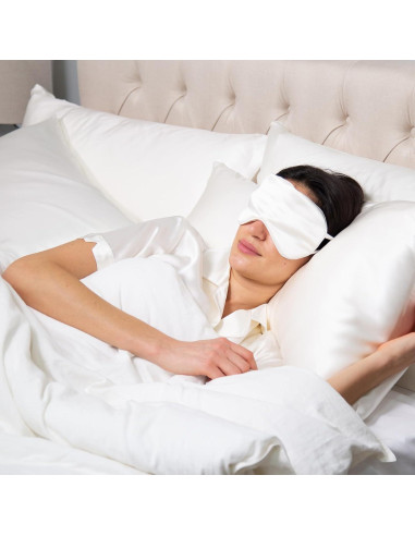 Máscara de Ojos de Seda Mulberry 25 Momme Fishers Finery Rosa