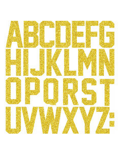 Set de Letras de Vinilo para Planchar QIUKUI - 4 Juegos de 26 Piezas