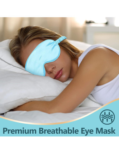 15 Máscaras de Sueño de Seda SDMOER - Bloqueo de Luz Ajustable