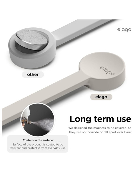 Cinta Magnética para Cables elago 3 Piezas Silicona Piedra