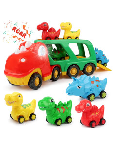 Camión Transportador de Dinosaurios Nicmore 5 en 1 para Niños