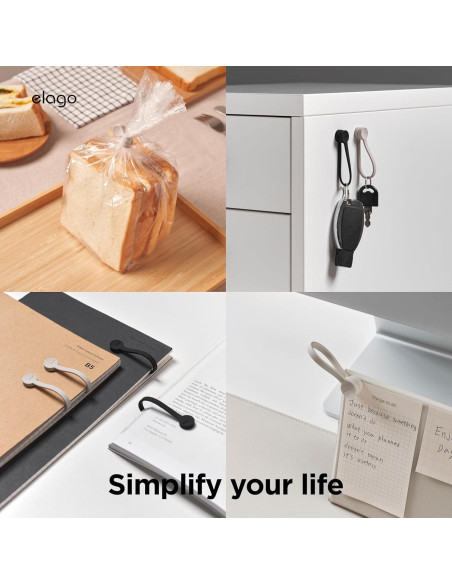 Cinta Magnética para Cables elago 3 Piezas Silicona Piedra