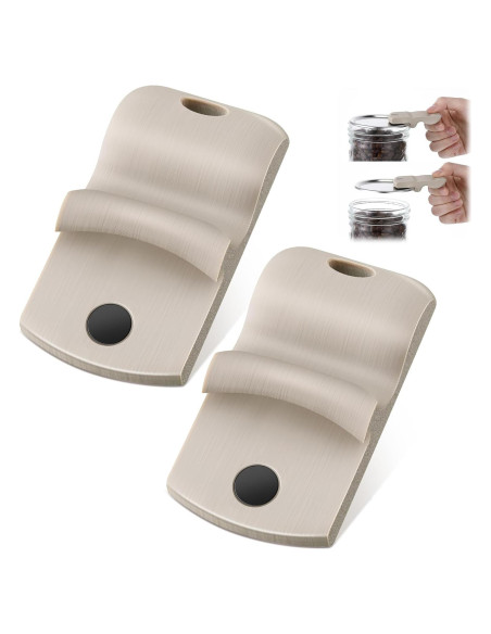 Abridores de Tarros Dreyoo - 2 Piezas Beige, Imán Fuerte