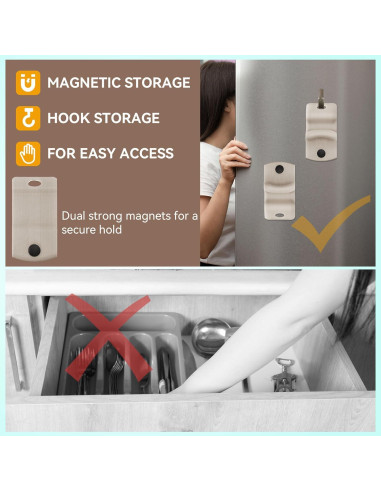 Abridores de Tarros Dreyoo - 2 Piezas Beige, Imán Fuerte