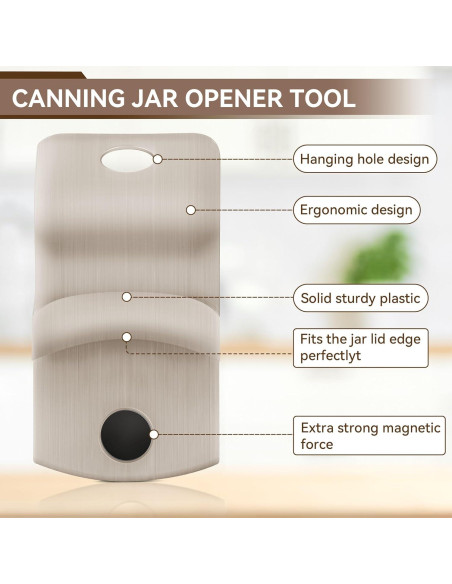 Abridores de Tarros Dreyoo - 2 Piezas Beige, Imán Fuerte