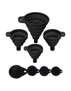 Juego de 4 embudos de cocina colapsables Vigor Path - Silicona