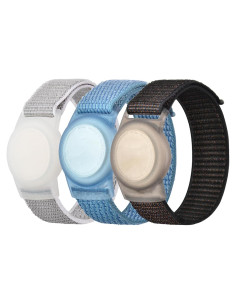 Paquete de 3 pulseras de nylon para AirTag - Ajustables y cómodas