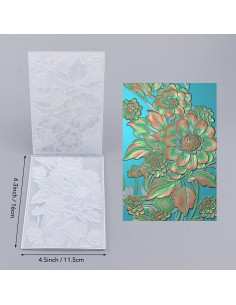 Carpeta de Relieve 3D BAOFALI para Scrapbooking Floración 16x11.5cm 2