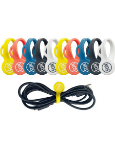 Organizadores de Cables SUNFICON 10 Piezas Multicolor Silicona 2