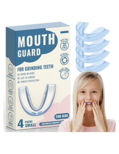 Protector Bucal Moldable Azul Mictaning para Niños - Paquete de 4
