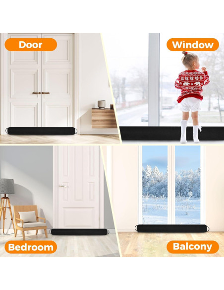 Tapón para Corrientes de Aire TORRAMI 76.2 cm Negro Aislante