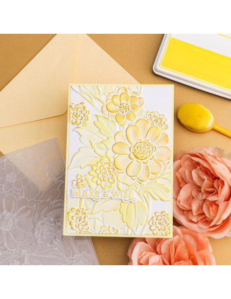 Carpeta de Relieve 3D BAOFALI para Scrapbooking Floración 16x11.5cm