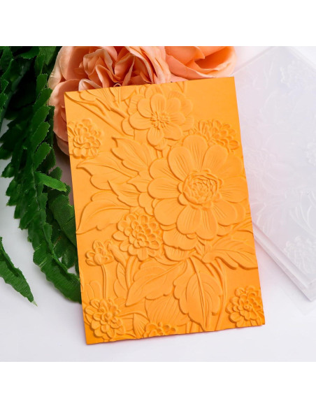 Carpeta de Relieve 3D BAOFALI para Scrapbooking Floración 16x11.5cm