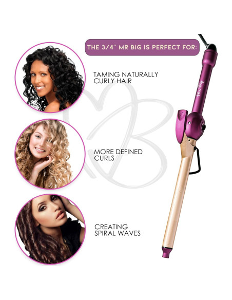 Rizador de Cabello Largo Mr Big XL Cerámico 24.13 cm 0.75"