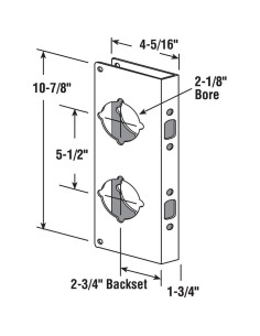 Placa de Refuerzo de Cerradura Prime-Line U 10546 Acero Inoxidable 2