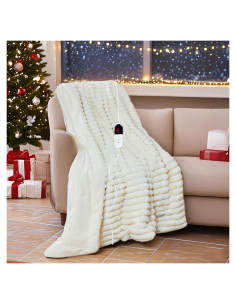Manta Eléctrica AEPINBH 90x100 cm Crema con 6 Niveles de Calor