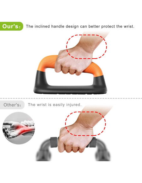 Barras de Flexiones Kipika Antideslizantes 2PCS 1000 lbs