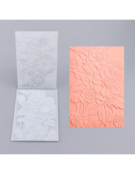 Carpeta de Relieve 3D BAOFALI para Scrapbooking Floración 16x11.5cm