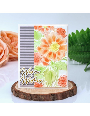 Carpeta de Relieve 3D BAOFALI para Scrapbooking Floración 16x11.5cm