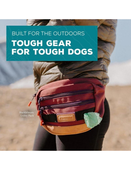 Riñonera Wilderdog Utility Negra con 3 Bolsillos y Dispensador