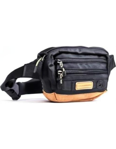 Riñonera Wilderdog Utility Negra con 3 Bolsillos y Dispensador