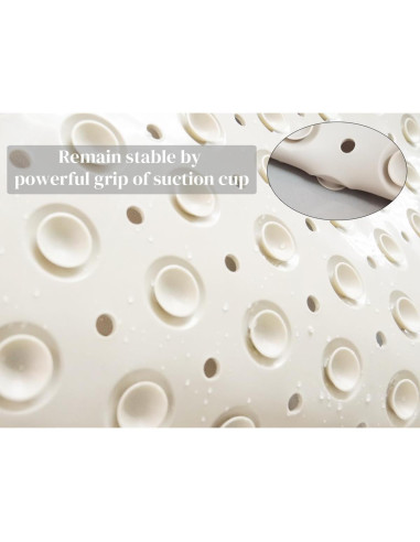 Alfombra de Baño Antideslizante CyanWind 70x38 cm Beige