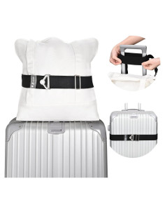 Cinturón de viaje 2 en 1 ZZM ajustable para equipaje negro