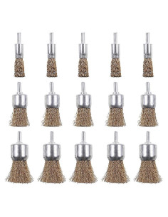 Juego de 15 Cepillos de Alambre Rocaris para Taladro 1/4"