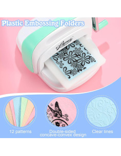 12 Plantillas de Embossing Chengu para Manualidades 29.5x10.5cm 2