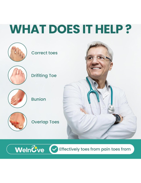 Almohadillas Correctoras para Juanetes Welnove - 8 Piezas Gel