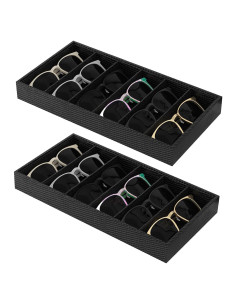 Bandeja Organizador de Gafas Julysky Fibra de Carbono 6 Gafas