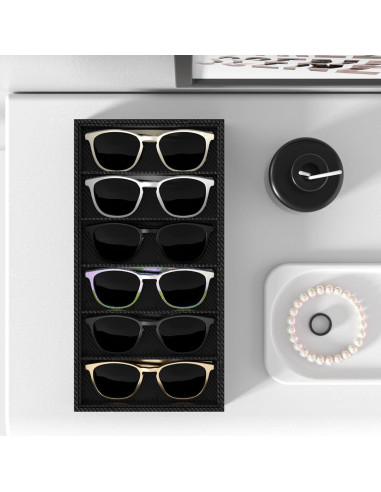 Bandeja Organizador de Gafas Julysky Fibra de Carbono 6 Gafas