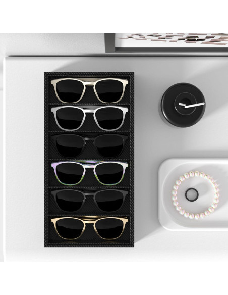 Bandeja Organizador de Gafas Julysky Fibra de Carbono 6 Gafas