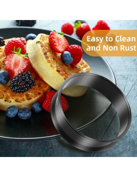 Anillos de Muffin RICHSC-PAN, 16 Piezas Antiadherentes 10.16 cm