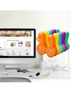 Clips Organizadores de Cable SUNFICON - Paquete de 10 Multicolor 2