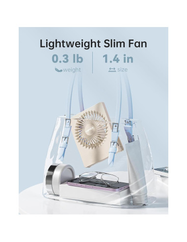 Ventilador de Escritorio TriPole KW59 Beige Recargable 30 cm