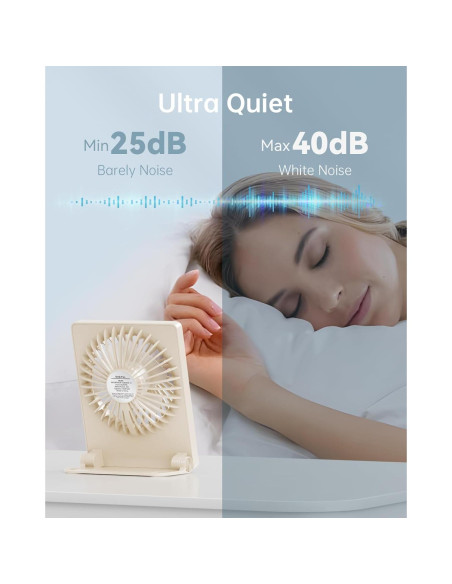 Ventilador de Escritorio TriPole KW59 Beige Recargable 30 cm Ventilador de Escritorio TriPole KW59 Beige Recargable 30 cm