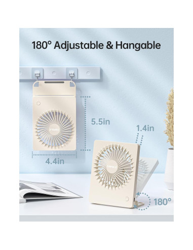 Ventilador de Escritorio TriPole KW59 Beige Recargable 30 cm