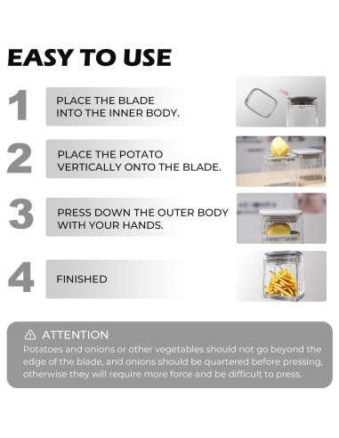 Cortador de Verduras Manual ZHANG XIAO QUAN 1628 - Acero Inoxidable