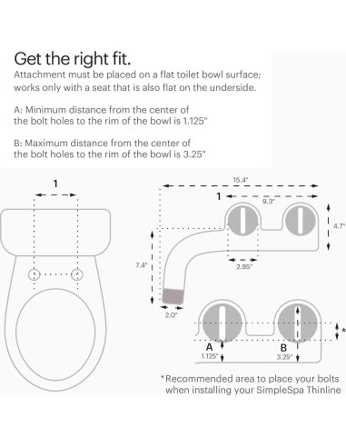 Bidet Brondell SimpleSpa SS-150 No Eléctrico Blanco 0.51 cm