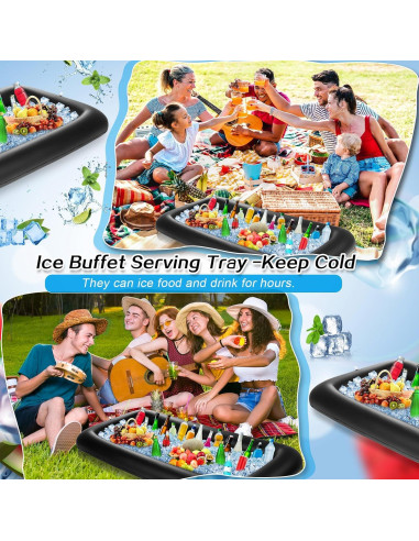 Barra de Servicio Inflable Leitee 132x61x13cm con Drenaje