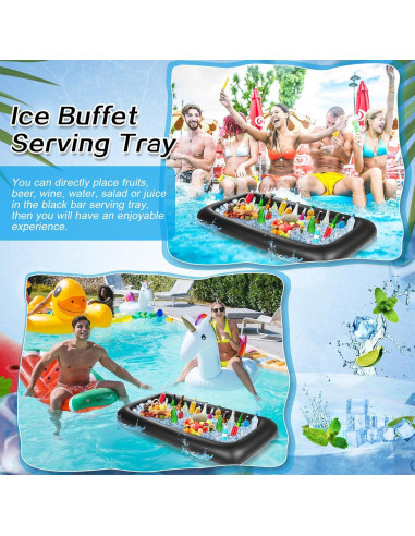 Barra de Servicio Inflable Leitee 132x61x13cm con Drenaje