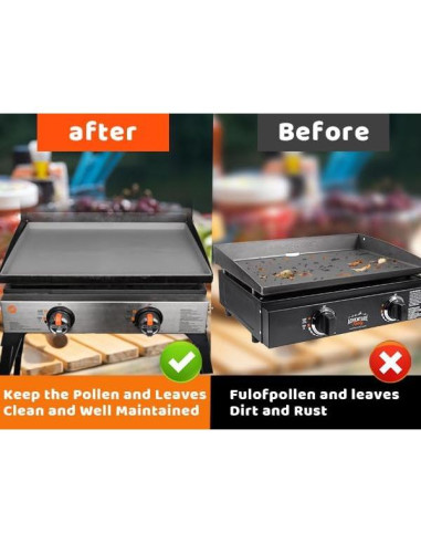 Cubierta Protectora Utheer para Plancha Blackstone 22" Silicona